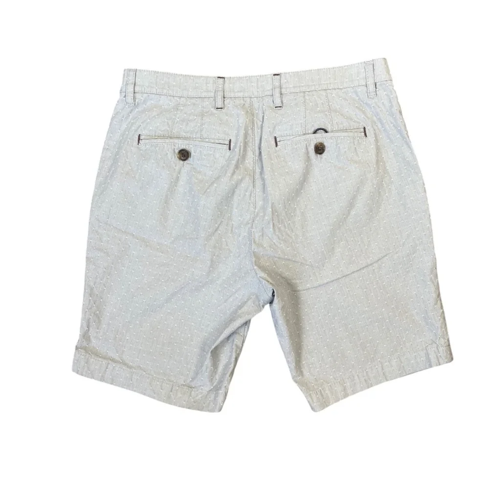Ted Baker London Erba Mens Chino Shorts Light‎ Blue Micro Dot Striped 32R
